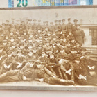 VANHA  CCCP Valokuva Tykistö Sotilaat Kivat Merkit 1920-30-l - pikkukuva 1