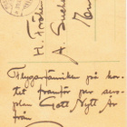 Hieno postikortti vuodelta1920, postimerkki 0,40p lila - pikkukuva 1