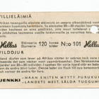Purkkakuva Hellas VILLIELÄIMIÄ n:o 101 Purukumikuva - pikkukuva 2