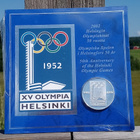Hopeanvärinen Olympia  1952 kolikko.  Halkaisija - 36 mm. - pikkukuva 1