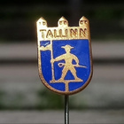 Tallinn Emalinen raskasmetallinen merkki. Halkaisija - 17 mm - pikkukuva 1