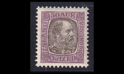 Islanti 23 ** Virkamerkki Christian IX 50 A (1902)