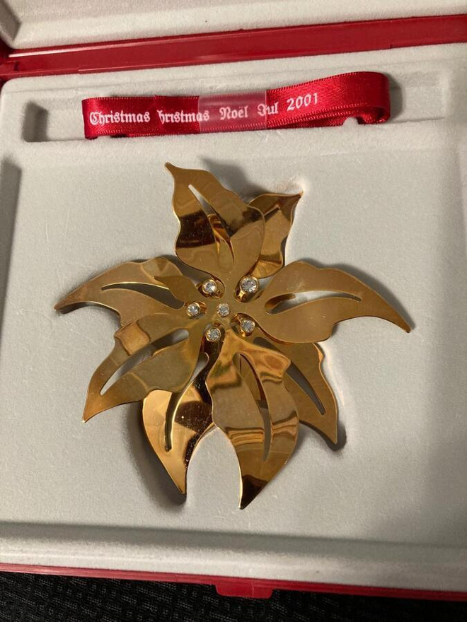 Georg Jensen 2001 Joulutähti kultapinnoite