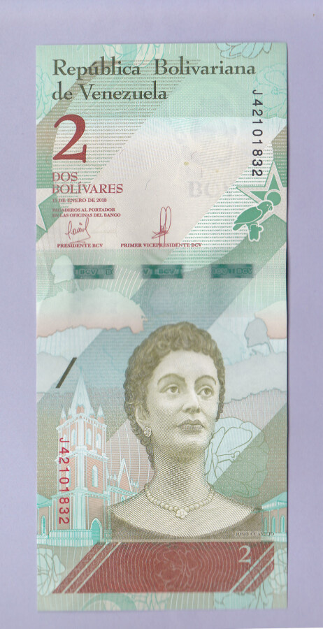 Venezuela 2 Bolivares v.2018 UNC P-101