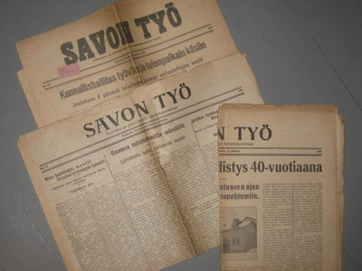 Sanomalehti: Savon Työ 3 numeroa