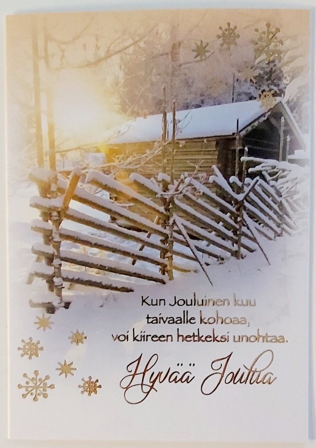 "Kun Jouluinen kuu taivaalle..."-KULKEMATON JOULUKORTTI