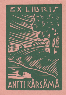 Ex Libris, Antti Kärsämä , Pekkä Törmä 1946 x 3,  b681