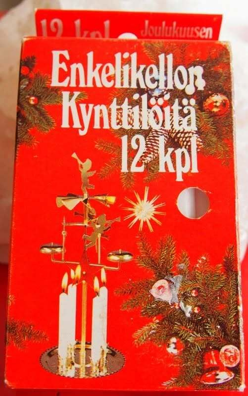 Enkelikellon /kuusen kynttilät. 12 kpl