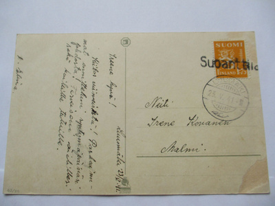 1941 Suoanttila rivil + Luumäki kortilla