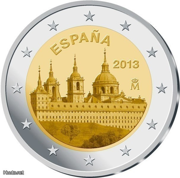 ** ESPANJA 2€ 2013 El Escorial pillerissä **