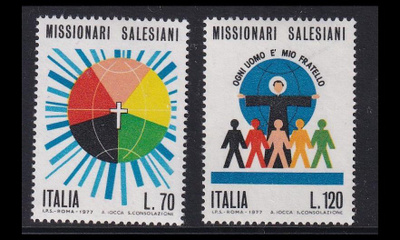 Italia 1563-4 ** Salesiaanilähetyssaarnaajat (1977)