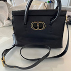 Musta Dior -tyylinen nahkalaukku, crossbody - pikkukuva 2
