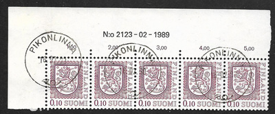 Yl.m. 0,10 1989 (LAPE 5x823) O numerorivilö