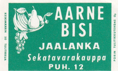 Jaalanka, Aarne Bisi ,                    s87