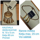 Pronssinen iso riipus ja rannekoru KUUTAR, KALEVALA - pikkukuva 1