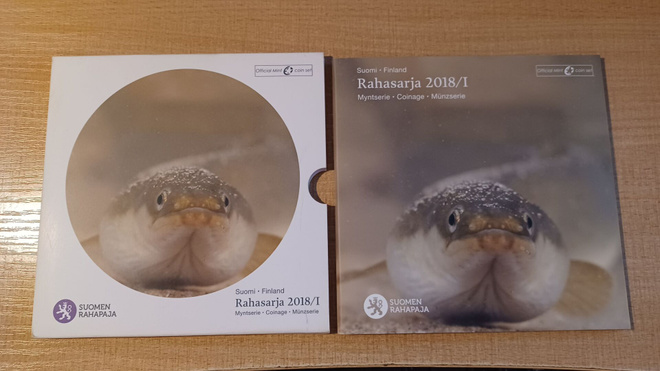 Eurorahasarja 2018/1 "Ankerias" 1c-2€ + jetoni UNC