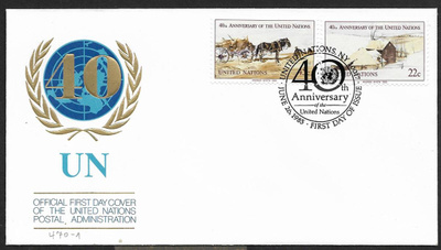 YK New York - YK 40v FDC  (Mic. 470A-471A)