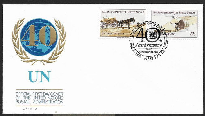 YK New York - YK 40v FDC  (Mic. 470A-471A)