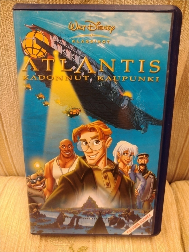 Atlantis Kadonnut kaupunki VHS-kasetti. Walt Disney
