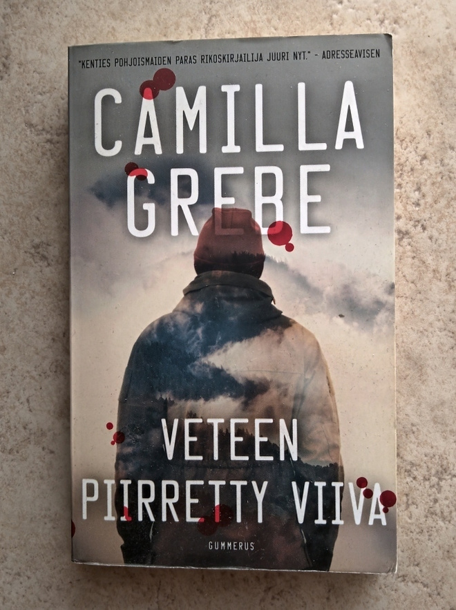 Camilla Grebe: Veteen piirretty viiva, nid.