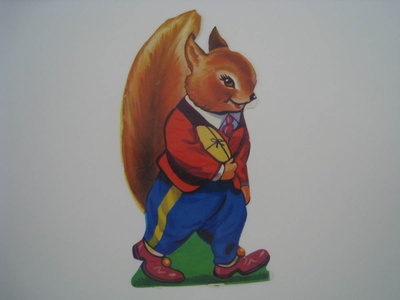 Kiiltokuva Orava puku päällä k 12 cm