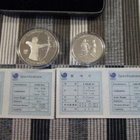 XXIV Olympiad Seoul 1988 10000 Won ja 5000 Won Proof .Hopeaa - pikkukuva 3