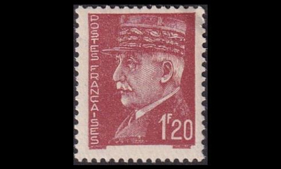 Ranska 522 ** Käyttösarja Pétain 1.20 Fr (1941)