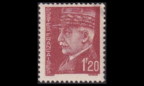 Ranska 522 ** Käyttösarja Pétain 1.20 Fr (1941)