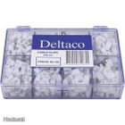Deltaco Kaapelikiinnike, muovia, teräsnaula, 4 kokoa, 230kpl - pikkukuva 1