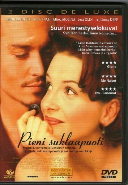 Pieni suklaapuoti (Juliette Binoche, Johnny Depp, Lena Olin)