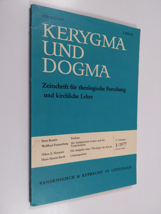 Kerygma und dogma 1/1977