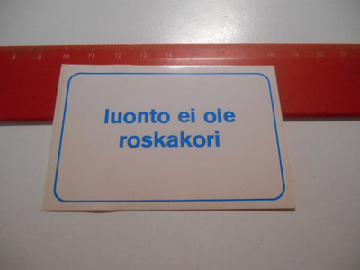 Jenkki Tarra-Jenkki # luonto ei ole roskakori