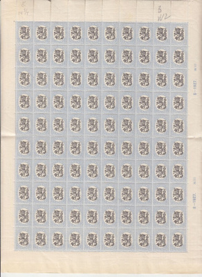 M17 3 mk sinimusta arkki 8-1927 No:127 B W2 postitorvi