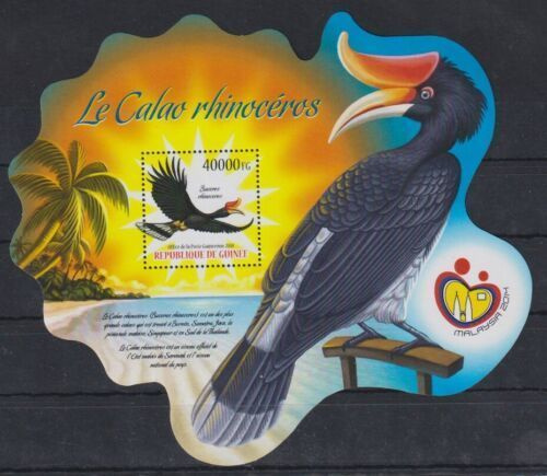 LINNUT sarvinokka eläinaiheinen blokki GUINEA 2014 **