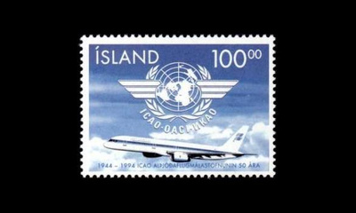 Islanti 815 ** ICAO 50v, lentokone (1994)