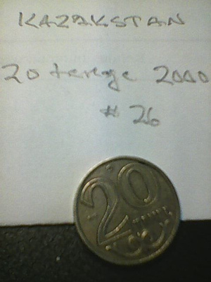 Kazakstan 20 tenge 2000, km#26