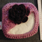 Alina´s Handmade käsin virkattu Nessupiilo ruusulla eri väri - pikkukuva 3