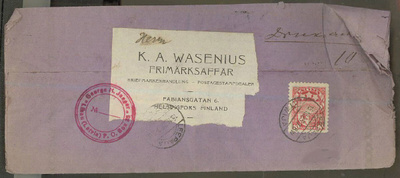 Latvia Mi 93 lehtikääre Suomeen