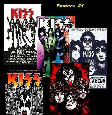 KISS --- julistesetti 5kpl --- 21cm x 30cm #1