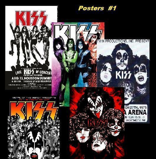 KISS --- julistesetti 5kpl --- 21cm x 30cm #1
