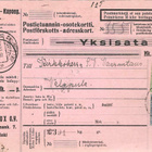 HELSINKI 16.II.26 LEIMA M17 50P JA 2MK POSTIETUANNIN OSOTEK - pikkukuva 1