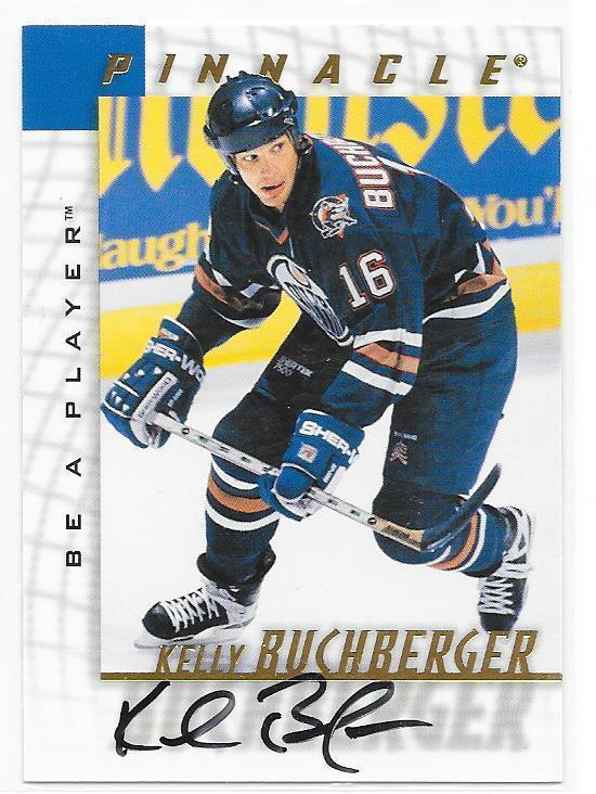 1997-98 Be A Player Auto #150 Kelly Buchberger Oilers gooni