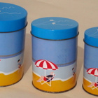 Retro suloinen peltipurkki 3 kpl Ukki,poika ja leija - pikkukuva 1