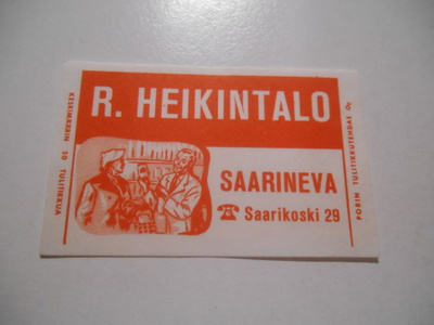 TT Etiketti R.Heikintalo Saarineva Saarikoski
