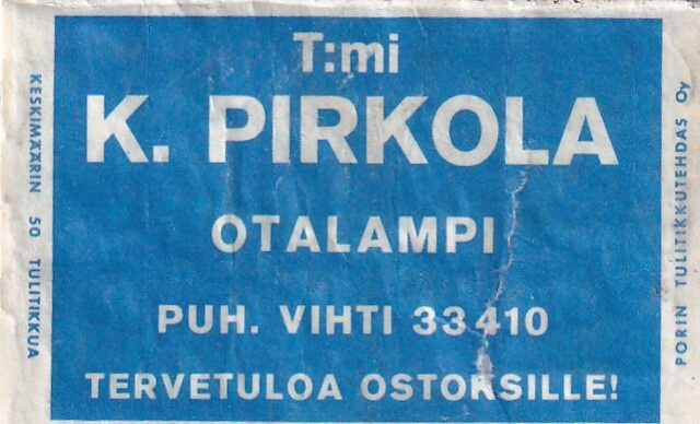 Otalampi. T:mi K. Pirkola ,  s70