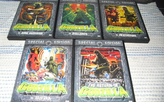 GODZILLA -elokuvat (5 -elokuvaa) FI-julkaisut