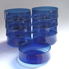 Siniset viilikulhot 9 kpl, Tapio Wirkkala, Iittala - pikkukuva 1