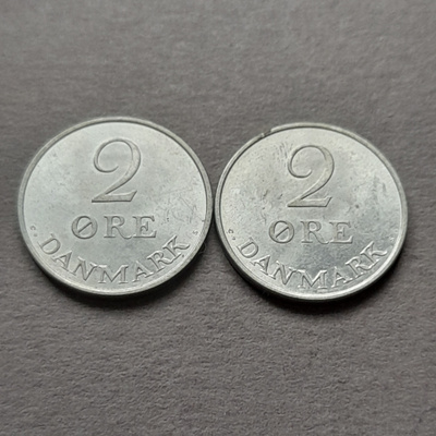 Tanska 2 öre 1969, 2kpl