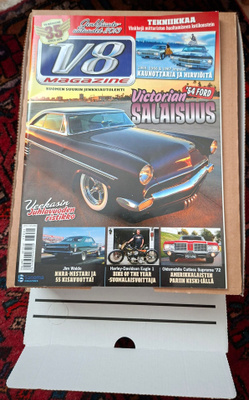 V8 Magazine vuosikertoja julisteineen