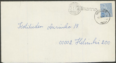 Ilmanne rivileima ja 1125 nro-leima kirje -71